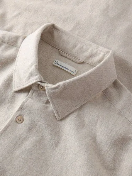 KnowledgeCotton Apparel KnowledgeCotton Apparel Herren Flanellhemd Dune Regular, Light feather gray (grau), – Produktbild 3 von 3