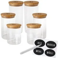 pandoo pandoo Vorratsgläser-Sets aus Borosilikatglas mit GRATIS Kreidestift und Etiketten – Produktbild 1 von 1