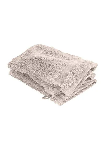 hessnatur hessnatur Waschhandschuh im 3er-Pack aus reiner Bio-Baumwolle, Mandel, – Produktbild 4 von 5