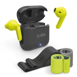 SBS SBS Kit mit drahtlosen TWS-Ohrhörern und elastischen Fitnessbändern, Schwarz In-Ear Kopfhörer – Produktbild 1 von 1