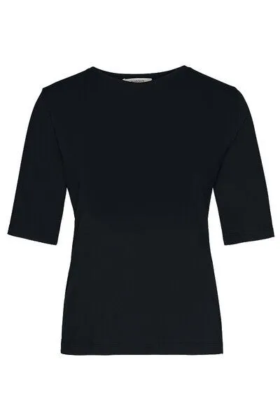 Wunderwerk Wunderwerk Damen T-Shirt aus Biobaumwolle und Modal "Metro core crew tee 1/2", Schwarz, – Produktbild 1 von 4