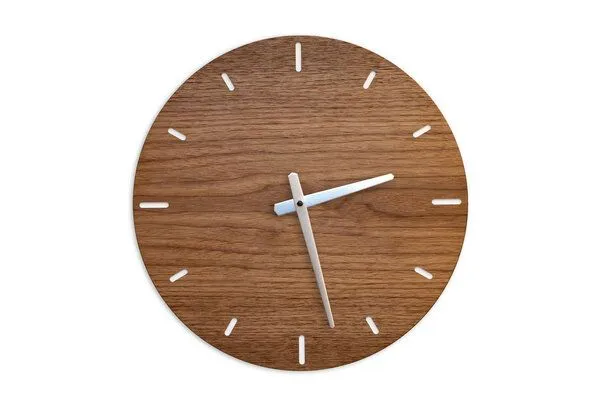 klotzaufklotz klotzaufklotz Wanduhr Furnier, Silber, – Produktbild 3 von 5