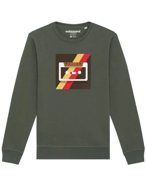 watapparel watapparel Sweatshirt Unisex Kassette, Khaki, – Produktbild 1 von 3