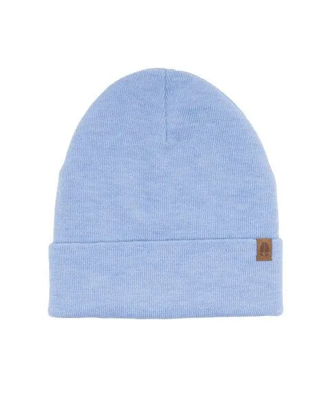 Kopyto Kopyto WOLF - Glatte Zweilagige Beanie Mütze aus 100% RWS-Merinowolle, Hellblau, – Produktbild 3 von 5