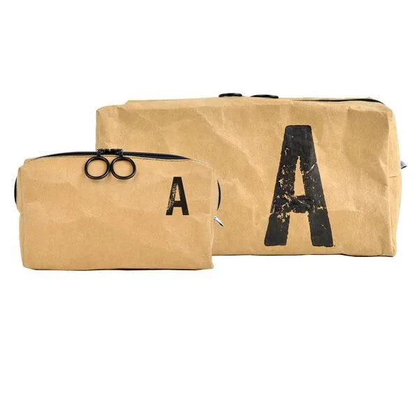 renna deluxe renna deluxe Waschtasche und Kosmetiktasche mit Monogramm, Braun, – Produktbild 5 von 6