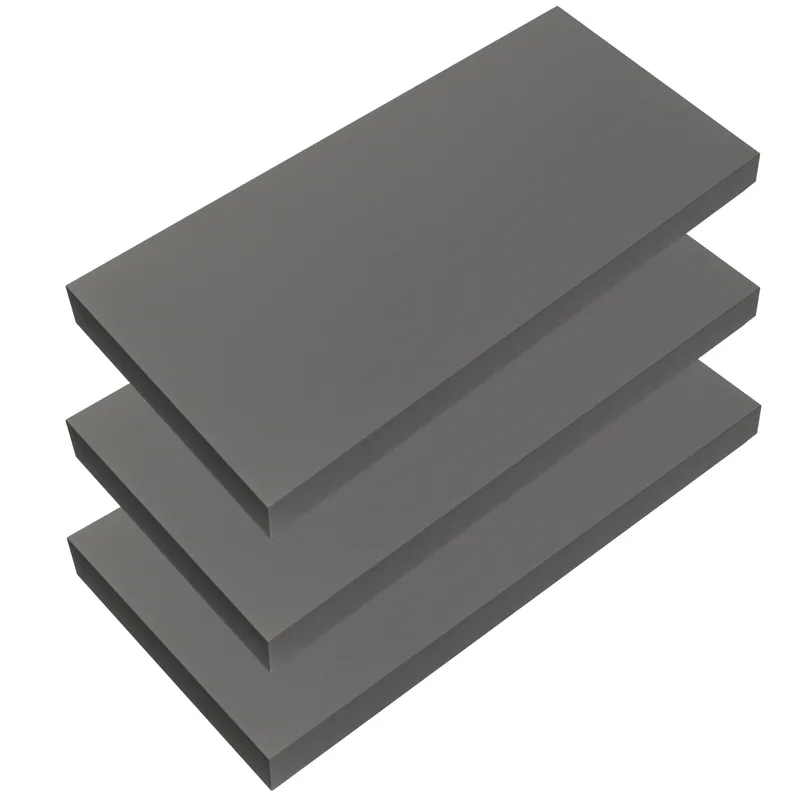 Casaria® Wandregal Schweberegal 50cm 3er-Set Grau + Halterung – Produktbild 2 von 2
