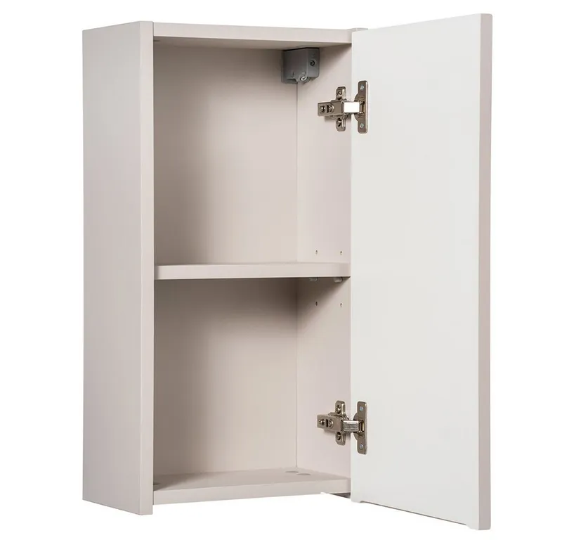 Lomadox Hängeschrank NEWPORT-56-CASHMERE Wandschrank Badschrank, kaschmir, gerillte Front, ca. 30/57/19cm, Beige|weiß, – Produktbild 3 von 5