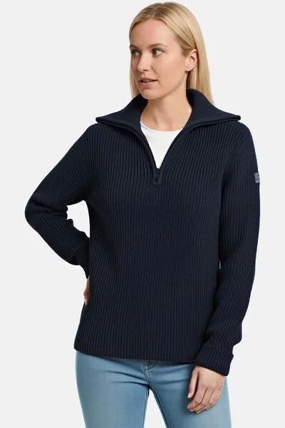 Hanseheld Hanseheld Damen Troyer Merino Wolle GOTS, Dunkel-blau, – Produktbild 3 von 4