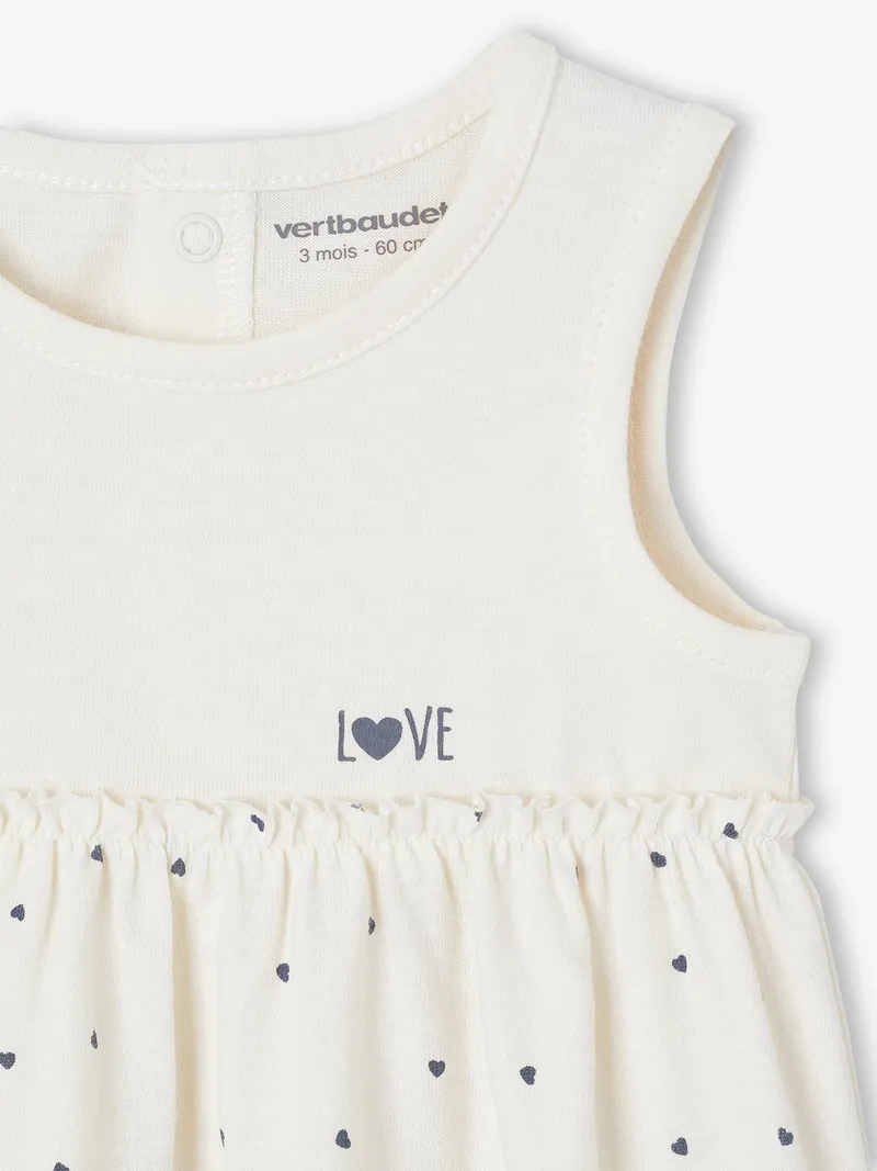 Vertbaudet Kleid mit Haarband für Mädchen Baby, Beige, – Produktbild 4 von 4