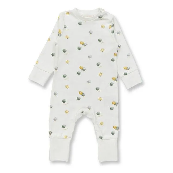 Sense Organics sense-organics Baby Strampler mit Baumdruck, Modell TONA, Weiß mit bäumen, – Produktbild 1 von 4