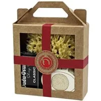 Spa Vivent Spa Vivent Geschenkset :Seifendose aus Flüssigholz, Dudu Osun Seife, Naturschwamm, Rot, – Produktbild 1 von 1