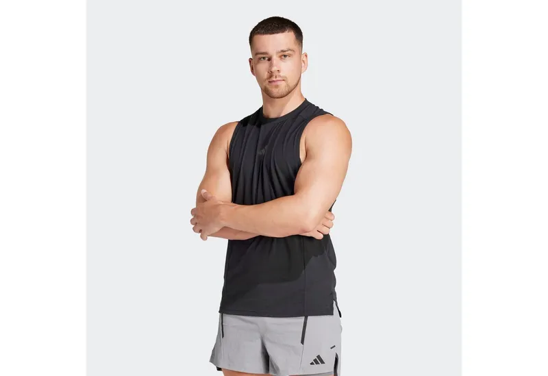 adidas Performance adidas Performance Tanktop D4T TANK mit Rundhalsausschnitt, ohne Verschluss, sportlicher Schnitt, Schwarz, – Produktbild 1 von 5