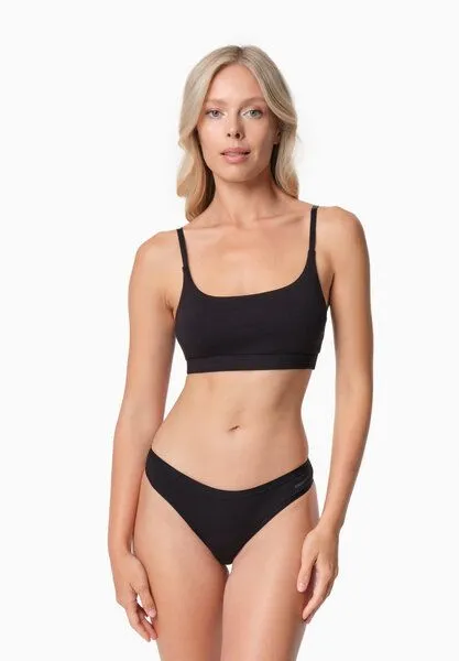 ORGANICATION ORGANICATION BELEEN | Bralette aus Bio-Baumwolle und TENCEL Modal, Black, – Produktbild 1 von 4
