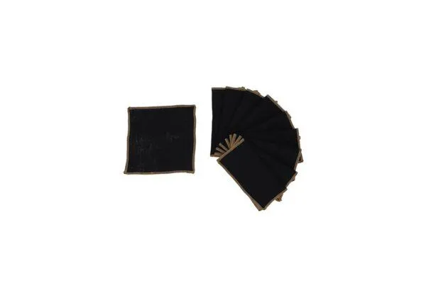 NoWaste Wrapping NoWaste Wrapping Stofftaschentücher 10er Set, Schwarz, – Produktbild 2 von 4