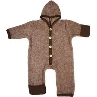 Cosilana Cosilana Baby Fleece Overall kbT Schurwolle Bio Baumwolle, Braun melange, – Produktbild 1 von 1