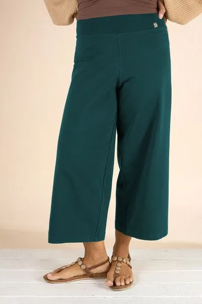 La Gitana La Gitana Culotte Hose Damen Bio-Baumwolljersey nachhaltig – „Loah“, Petrol, – Produktbild 2 von 4