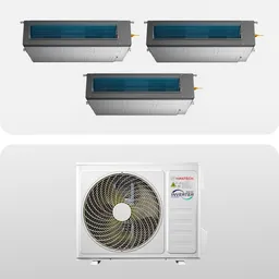 HANTECH Hantech 27K Multisplit Klimaanlage Kanalgerät 3 x 9000 BTU Set – Produktbild 1 von 1