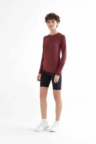 True North True North Damen Soft-touch Langarmshirt in 3 Farben aus Micromodal T-Shirt 1110, Burgundy, – Produktbild 3 von 3