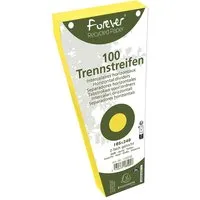Exacompta 6 x 100 Exacompta Trennstreifen "Forever", Trapezform, 180 g/m², 105 x 240 mm, gelb – Produktbild 1 von 1