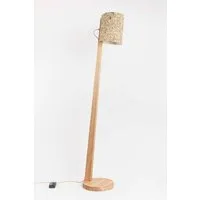 ALMUT von Wildheim ALMUT von Wildheim Dimmbare Stehleuchte aus Eiche Lampenschirm aus Naturmaterialien, Almwiese (grün/bunt), – Produktbild 1 von 1