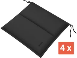 Doppler doppler Sitzkissen "CITY" mit Längssteppung, 4er-Pack, 48x48x6 cm, Polyester, anthrazit – Produktbild 1 von 1