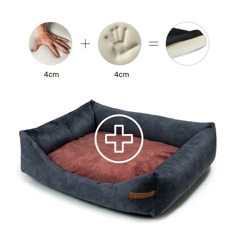 Rexproduct Rexproduct Otto Orthopädisches Hundebett Graphit S-XL S, Rot, – Produktbild 1 von 2