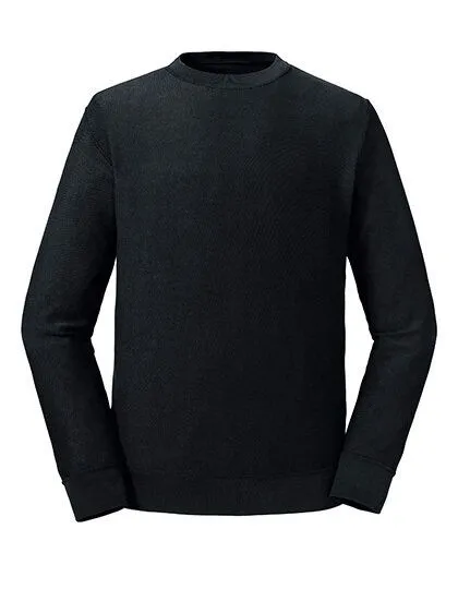 Russel Pure Organic Russel Pure Organic Herren Langarm Sweatshirt Bio Baumwolle Wendbar, Schwarz, – Produktbild 2 von 3