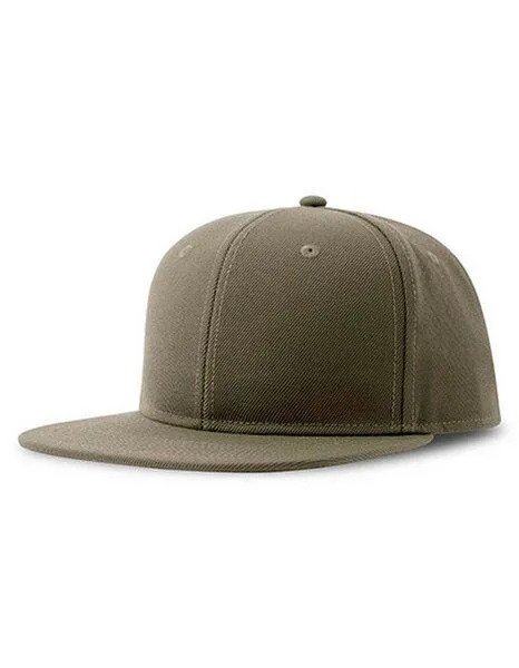 Atlantis Headwear Atlantis Headwear Basecap Flacher Schirm mit Kunststoffverschluss Snap Back, Grau, – Produktbild 2 von 2