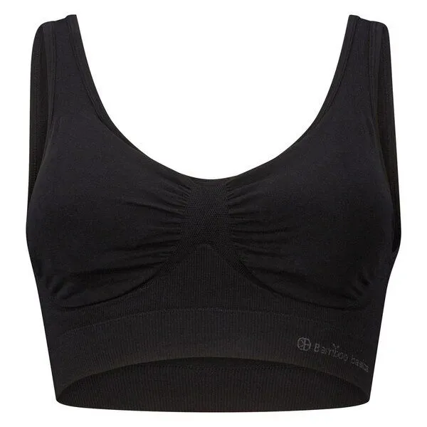 Bamboo Basics Bamboo Basics Nahtloser gepolsterter BH FLEUR mit Bambusviskose, Schwarz, – Produktbild 1 von 4