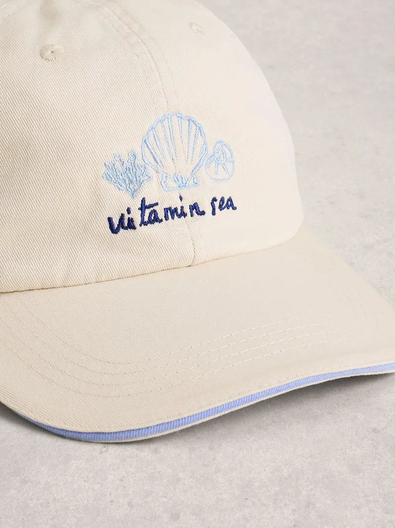 White Stuff Bestickte Baseballkappe Muschel - Einheitsgröße, Hellnatur, – Produktbild 2 von 2
