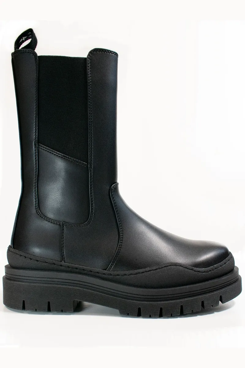 Will's Vegan Store Will's Vegan Store Damen vegan Track Sole Chelsea Mid-Height Boots Schwarz, Schwarz, – Produktbild 1 von 1
