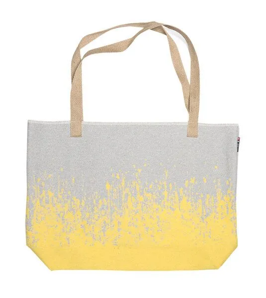 david fussenegger david fussenegger Großer Shopper Verlauf aus Recycling-Baumwolle, Grau-gelb, – Produktbild 2 von 2