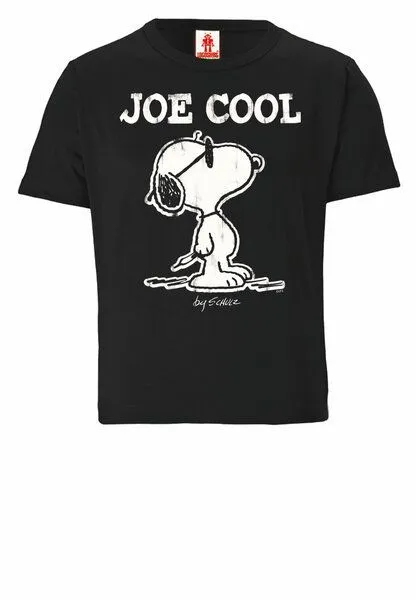 LOGOSH!RT LOGOSH!RT - Comics - Peanuts - Snoopy - Joe Cool - Bio T-Shirt Print - Kinder, Schwarz, – Produktbild 1 von 4