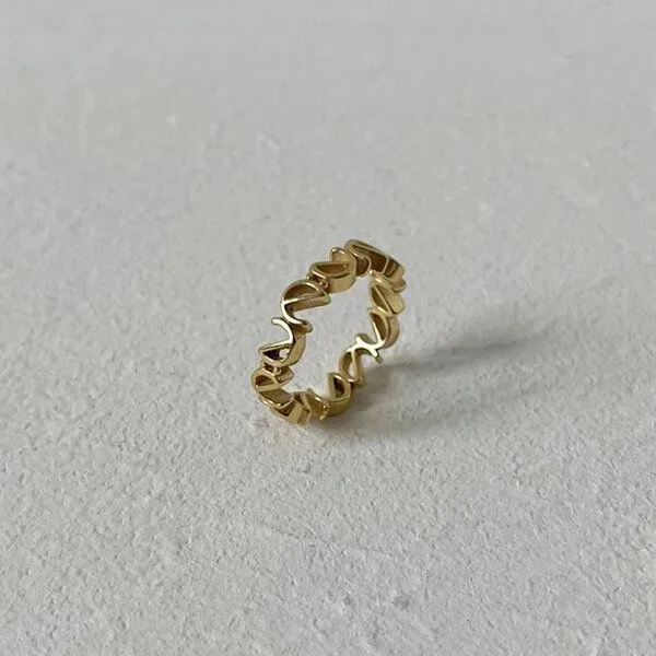 noemvri fashion label noemvri fashion label Logoring, Gold, – Produktbild 1 von 4