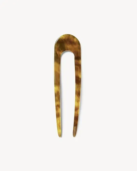JAN N JUNE JAN N JUNE MACHETE French HAIR PIN aus Acetat, Modern walnut (braun), – Produktbild 1 von 2