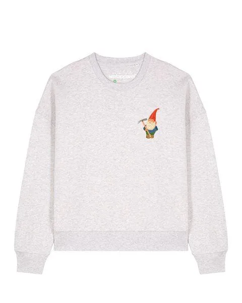 watapparel watapparel Sweatshirt Frauen Gartenzwerg, Cool heather grey, – Produktbild 1 von 2