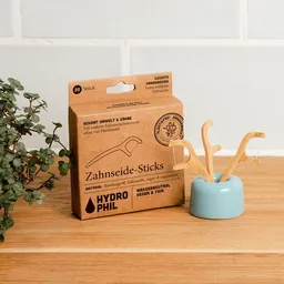 Hydrophil HYDROPHIL Nachhaltige Zahnseide Sticks | Flosser | aus Bambus | 20 Stück – Produktbild 1 von 1