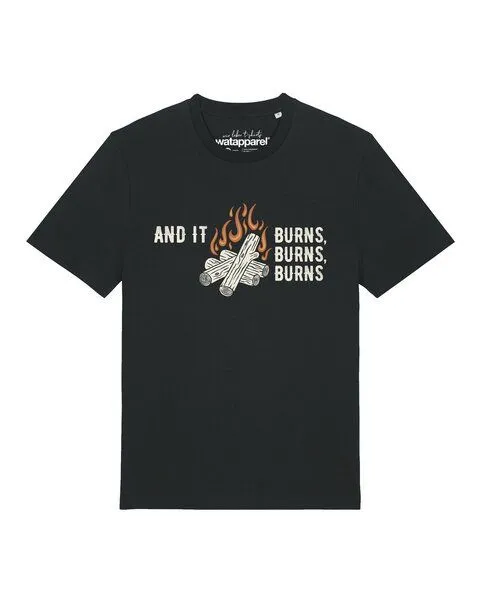 watapparel watapparel T-Shirt Unisex And it burns, Black, – Produktbild 1 von 2