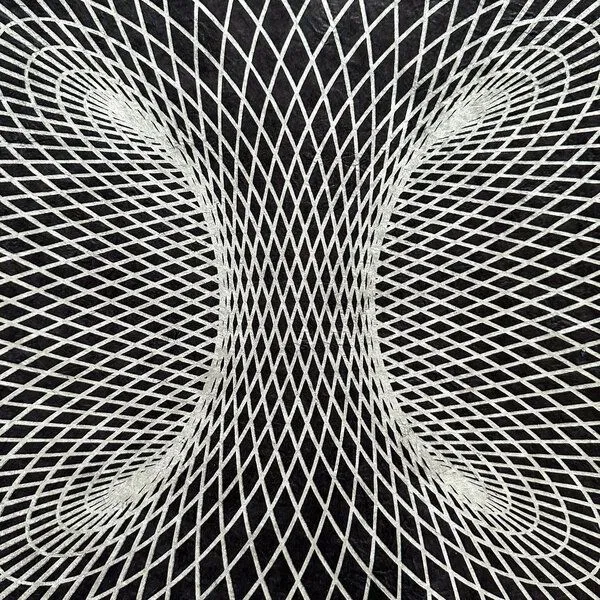 Veskor Cassiopeia Veskor Cassiopeia TORUSFELD Heilige Geometrie Linoldruck | 40 x 40 cm | Silber auf Schwarz – Produktbild 3 von 4