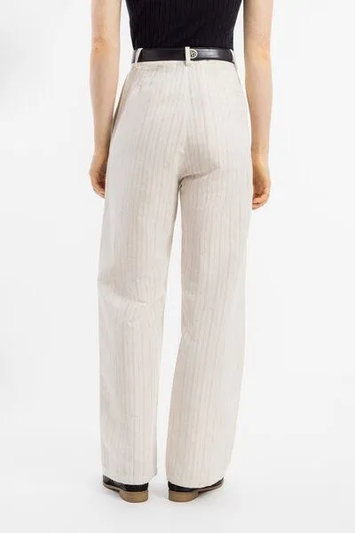 Rotholz Rotholz High Waist Hose Leinen - Creme – Produktbild 3 von 4