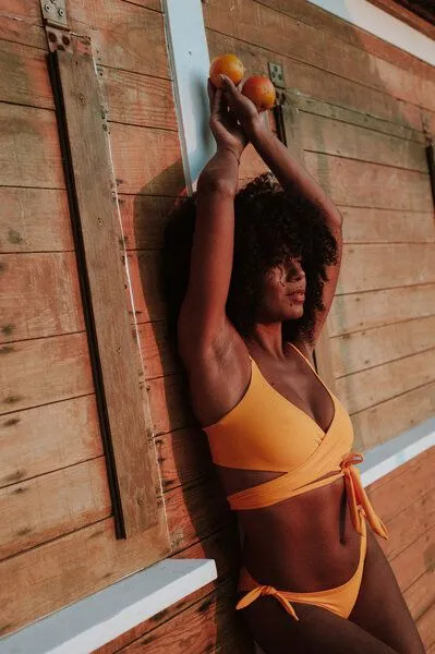 Anekdot Anekdot Bikini Top Lin, Yellow, – Produktbild 2 von 4