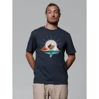 watapparel watapparel T-Shirt Unisex Sunrise & Lake, India ink grey, – Produktbild 1 von 1