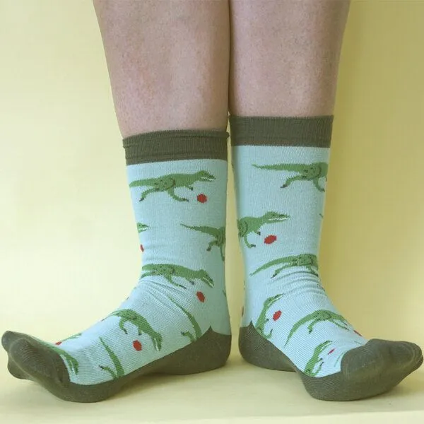 Fräulein Prusselise Fräulein Prusselise Dino Socke grün bunt gemustert – Produktbild 2 von 4