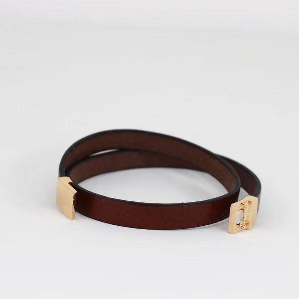 Mitienda Shop Mitienda Shop Lederarmband mit Magnetverschluss Unisex, Hellbraun-rose, – Produktbild 2 von 2
