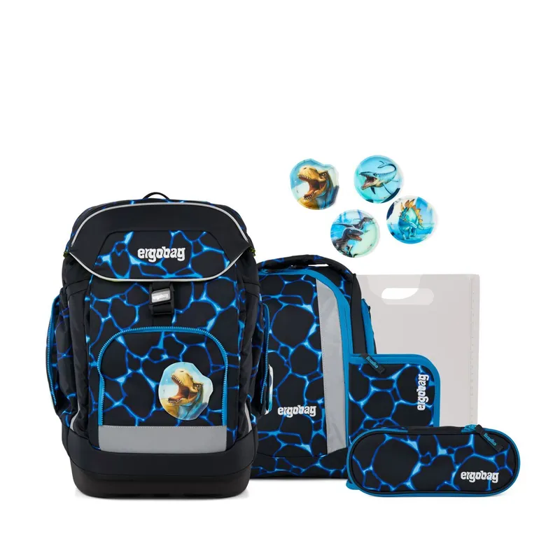 Ergobag Ergobag maxi Schulrucksack, 6-teiliges Set, Kollektion 2026 Bärassic Garden Flash, Blue, – Produktbild 1 von 1