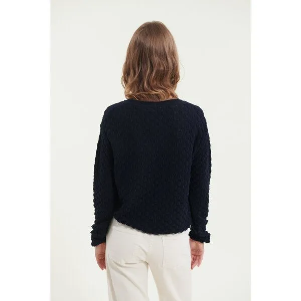 Basic Apparel Basic Apparel Strickpullover - Camilla sweater - aus Bio-Baumwolle, Blau (navy), – Produktbild 3 von 3