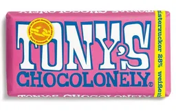 Tony´s Chocolonely Tony´s Chocolonely Weiße Schokolade mit Himbeere und Knisterzucker - 180 Gramm – Produktbild 1 von 1
