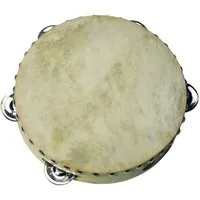Goki goki Tamburin Naturfell mit 5 Schellen Percussion Tamburin 20 cm Durchmesser – Produktbild 1 von 1