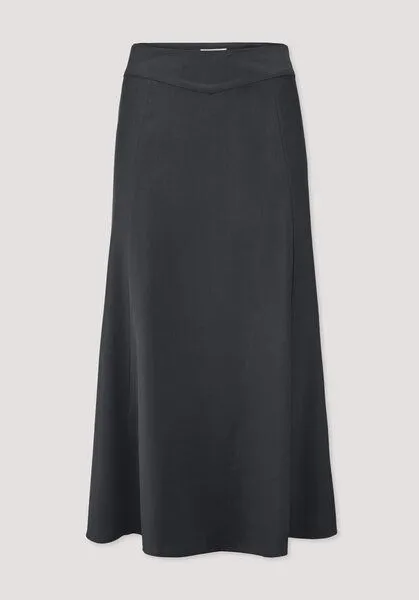hessnatur hessnatur Gewebe Rock Midi aus reiner TENCEL Lyocell, Schwarz, – Produktbild 4 von 4