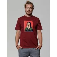 watapparel watapparel T-Shirt Unisex Mona Lisa Scream, Burgundy, – Produktbild 1 von 1